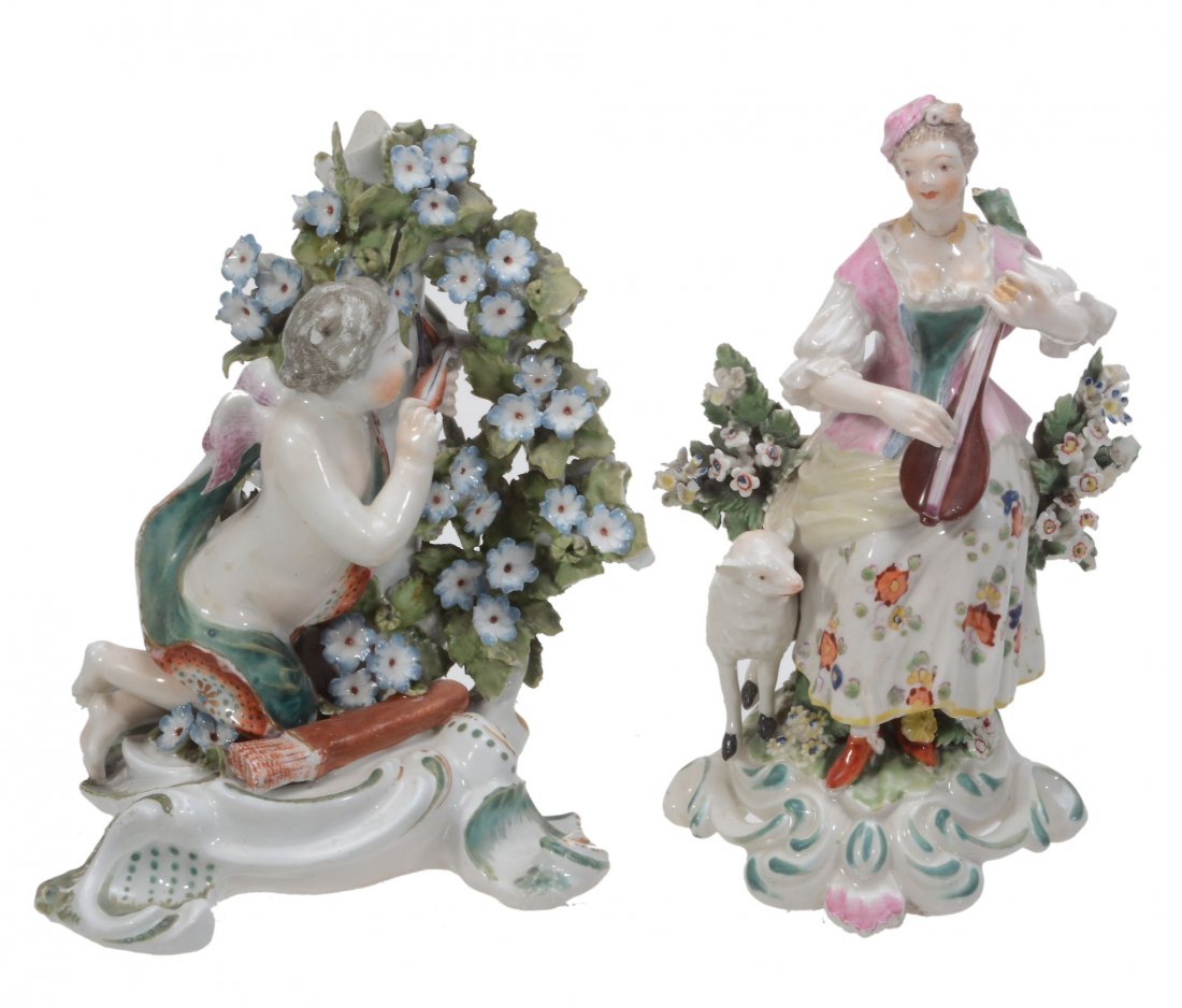 A Derby candlestick bocage figure of Cupid, circa 1765 (1 of 1)