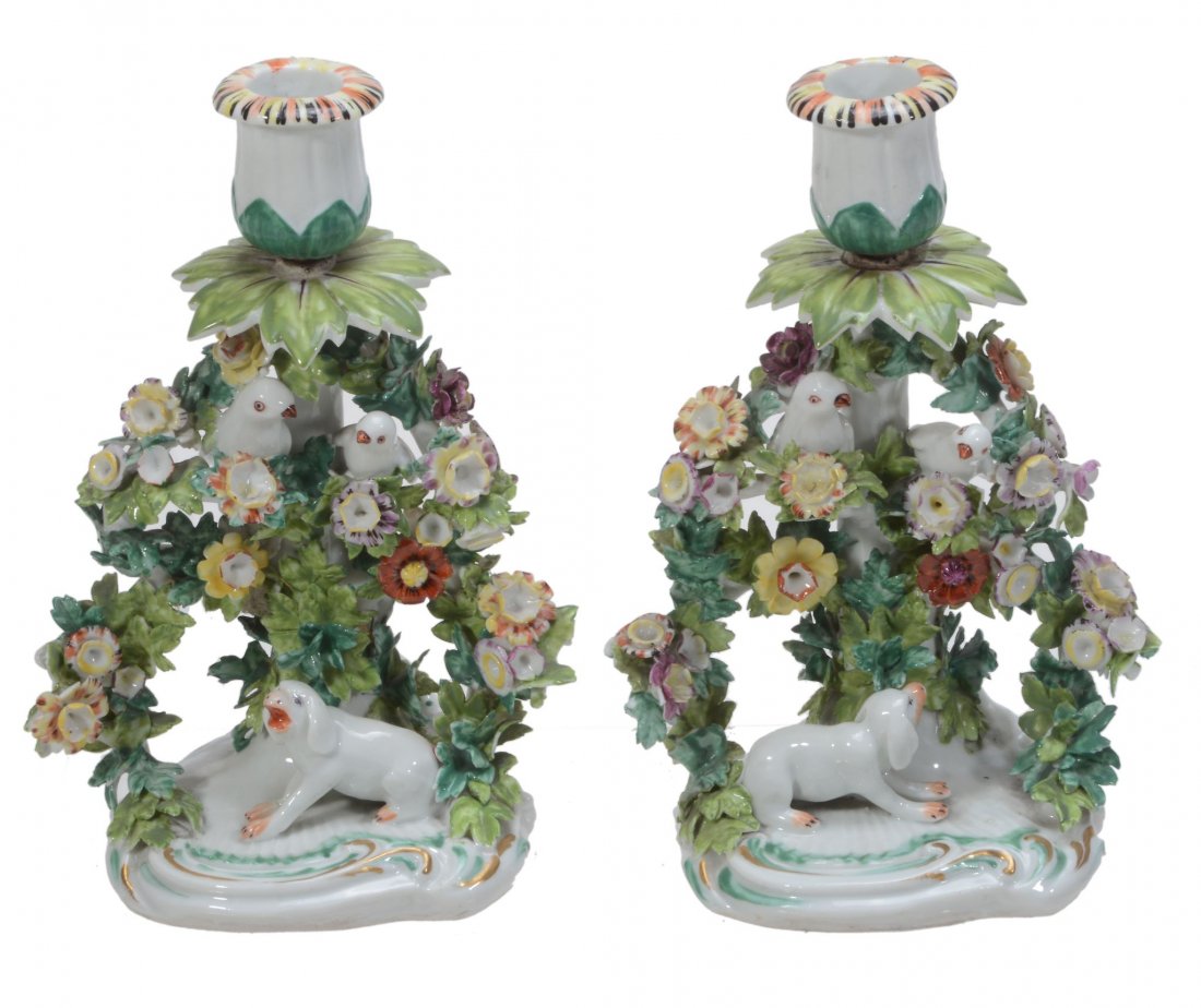 A pair of Continental porcelain bocage group (1 of 1)