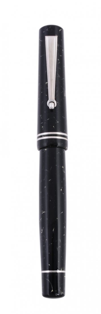 Delta, Europa, cracked ice, a black marbled fountain: Delta, Europa, cracked ice, a black marbled fountain pen, with a black box and uninked