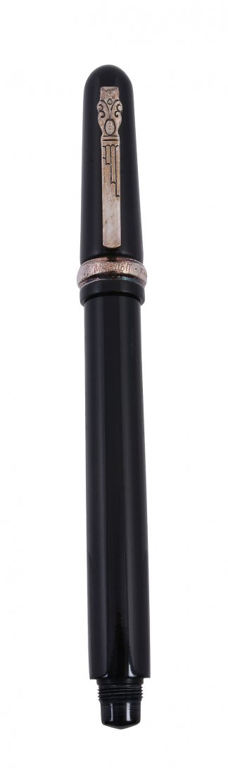 Marlen, Marc Chagall, a black fountain pen, boxed with: Marlen, Marc Chagall, a black fountain pen, boxed with ink bottle, uninked