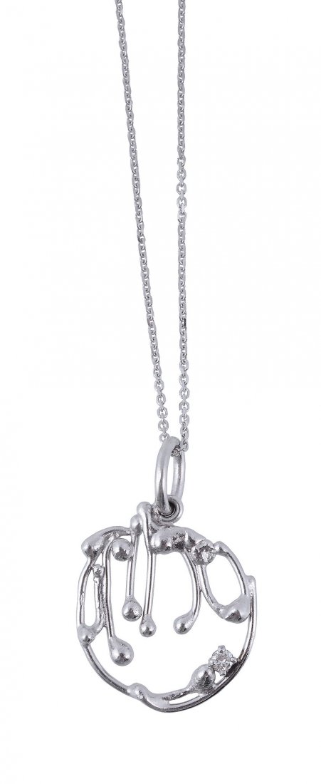 An 18 carat white gold pendant by Ingeborg Bratman (1 of 1)