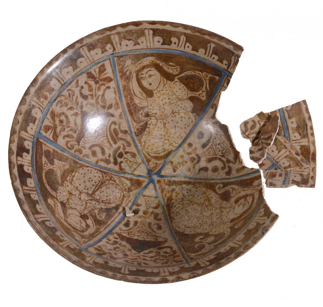 A Kashan Lustre Ware Bowl, Persia, 12th-13th Century (1 of 2)