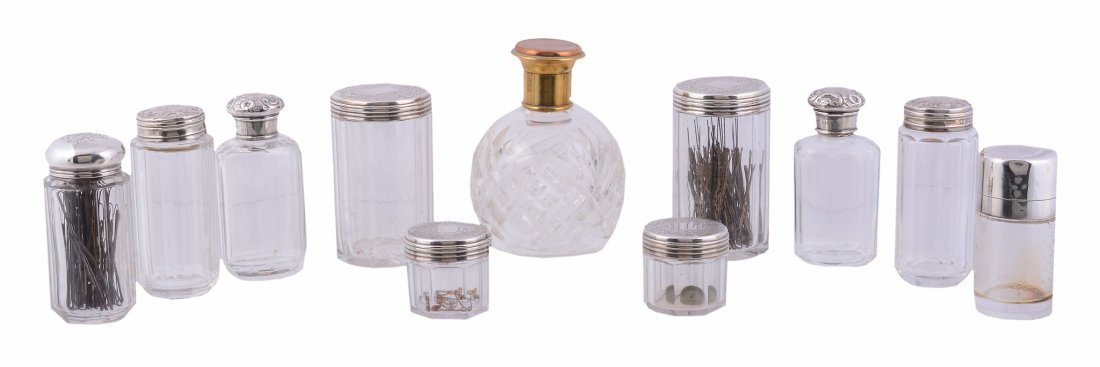 A collection of silver mounted jars, to include (1 of 1)