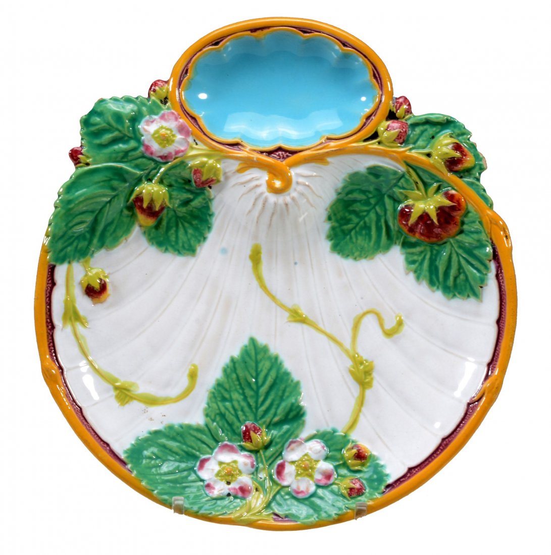 A Minton majolica strawberry dish, circa 1868 (1 of 1)