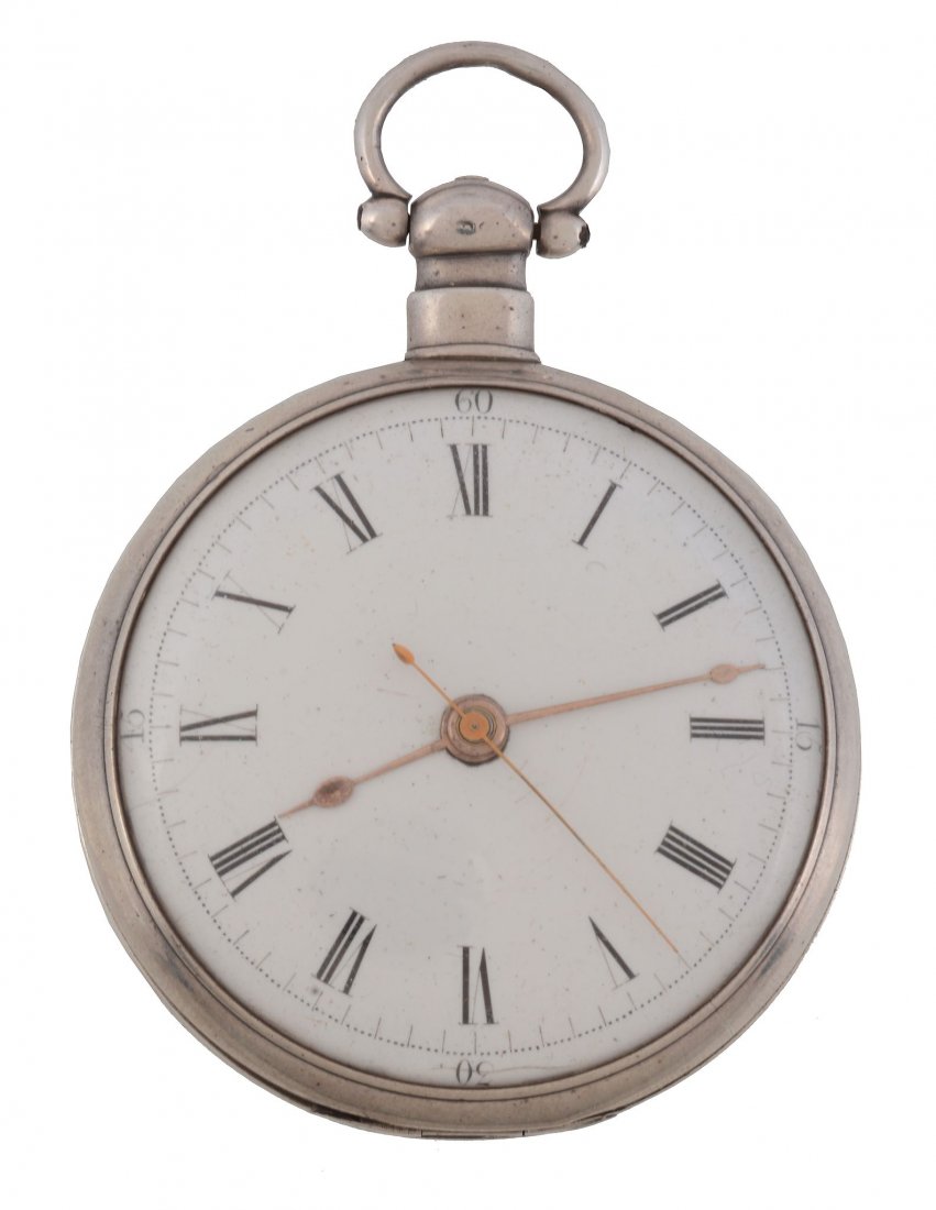 A silver open face pocket watch for the Chinese market, (1 of 2)