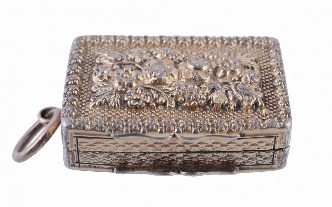 A George IV silver gilt small vinaigrette by John (1 of 1)