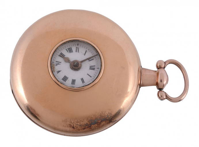 An 18 Carat Gold Half Hunter Pocket Watch, Hallmarked