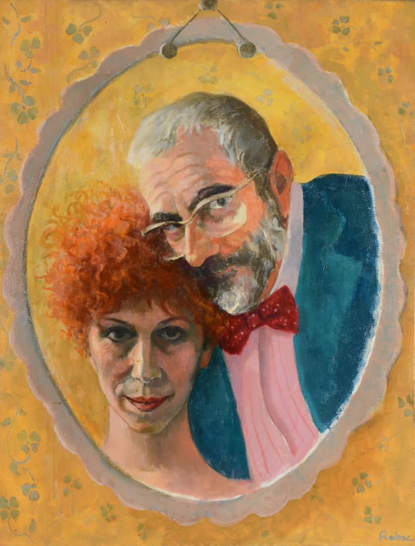Zsuzsi Roboz (1939-2012) - Anthony Green and his Muse: Oil on canvas Signed lower right; signed and titled to stretcher verso 91 x 72 cm. (36 x 28 3/8 in) Literature: Modern Masters, pp.78-9 He feels that all that is left to the artist today which validat