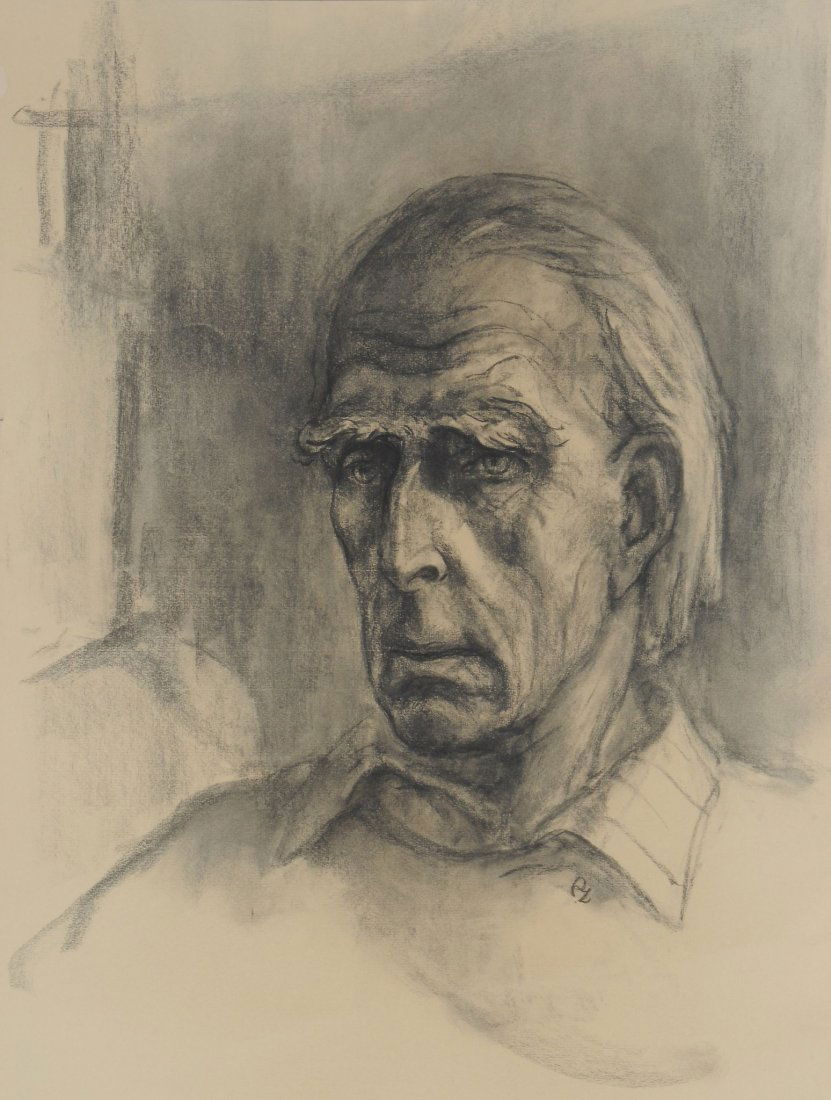 Zsuzsi Roboz (1939-2012) - John Piper: Charcoal on buff paper Initialled lower right; signed and titled on the backboard 65.5 x 49.5 cm. (25 3/4 x 19 1/2 in) Literature: Modern Masters, p.33 IMPORTANT: This lot is sold subject to Artists R