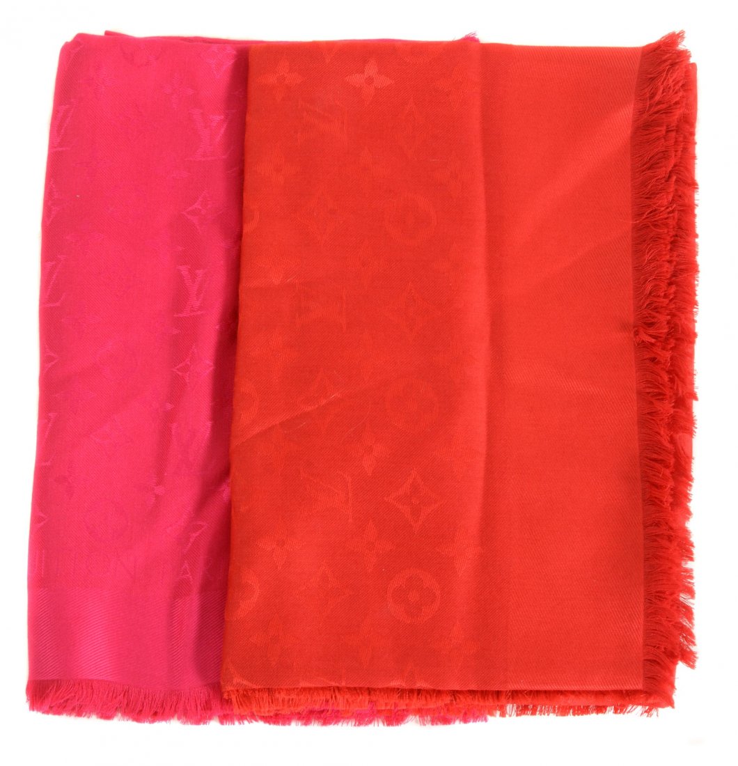 Louis Vuitton, Monogram, a silk and wool fringed square (1 of 4)