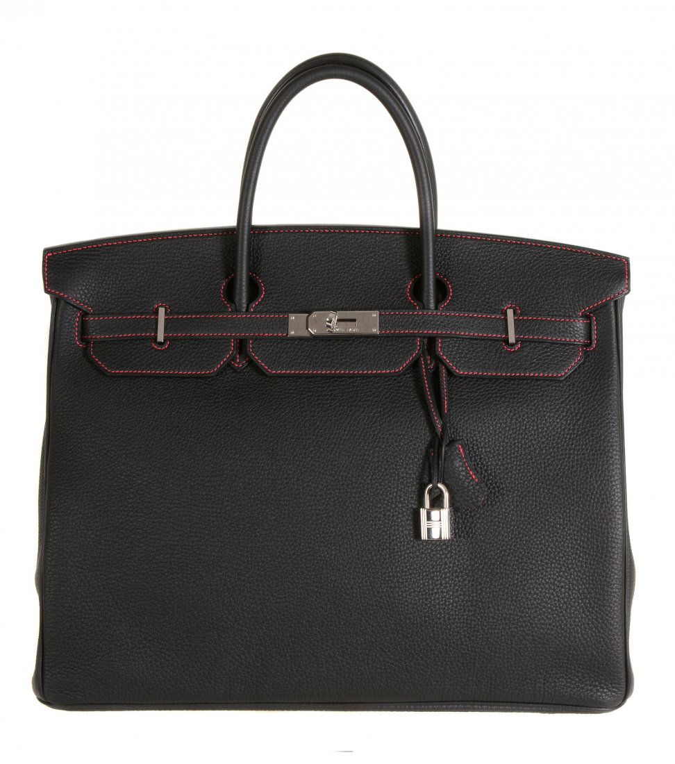 Hermes, Birkin 40, a black Togo leather handbag, 2013 (1 of 5)