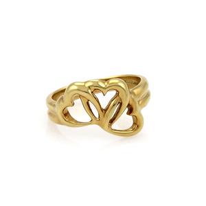 Tiffany & Co. 18k Yellow Gold Triple Hearts Band Ring (1 of 4)