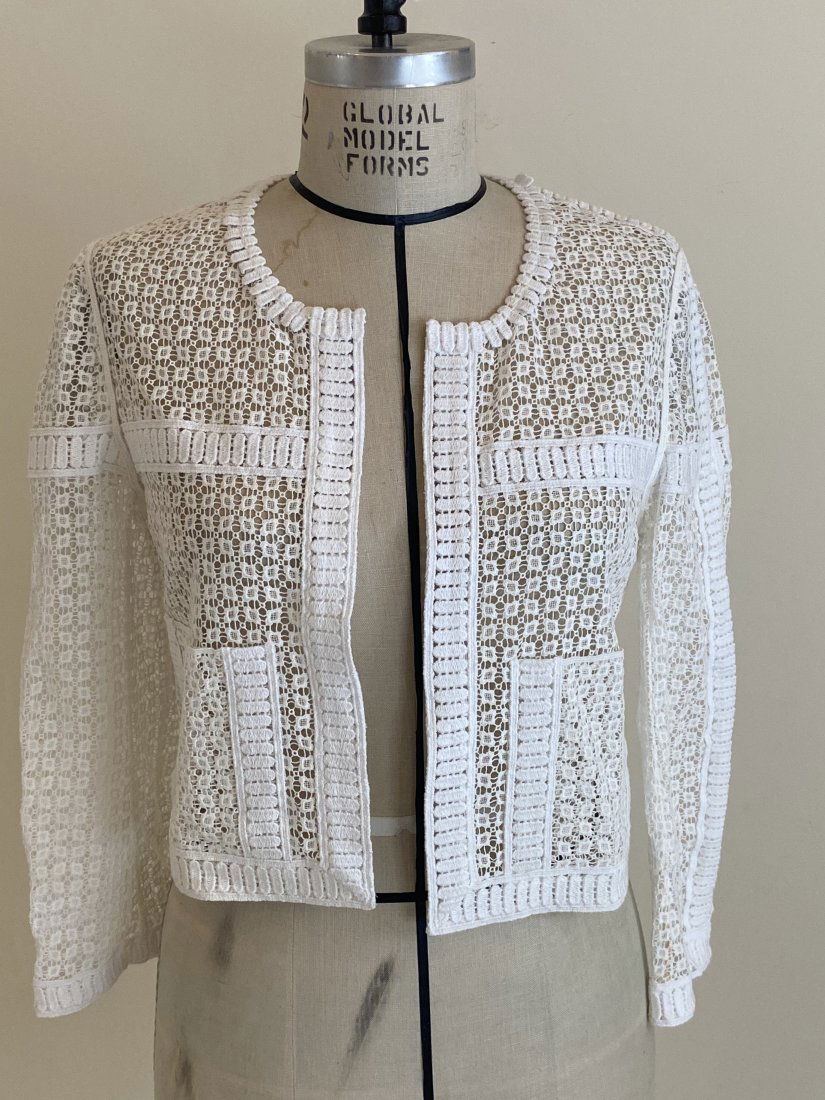 Chloe guipire white jakcet: Chloe Guipure lace jacket white, size 6