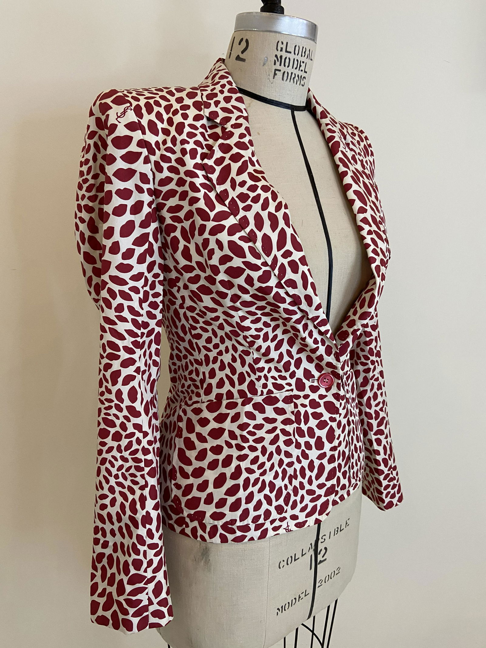 Yves Saint Laurent vintage lips print jacket (1 of 4)