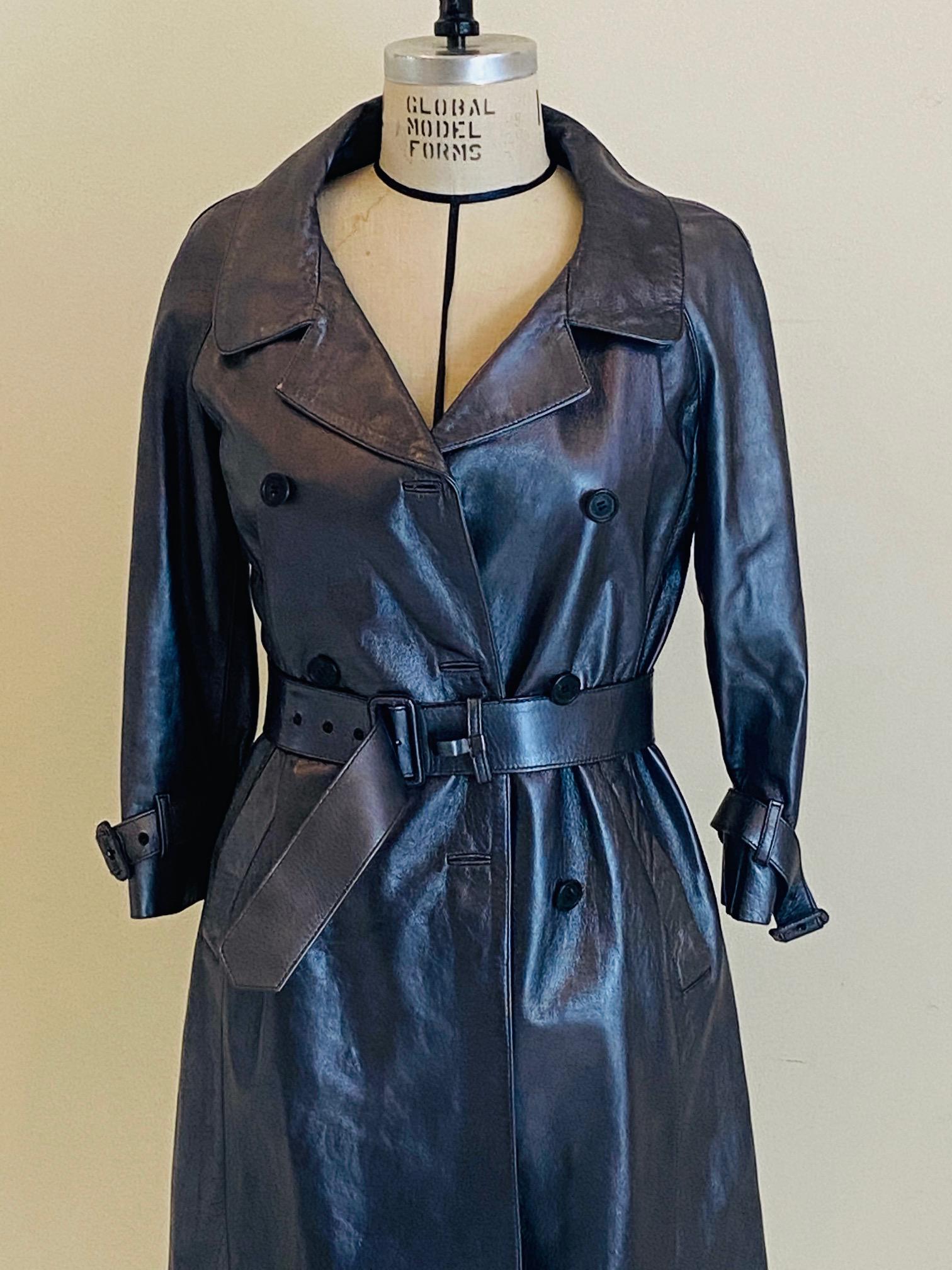Prada Metallic Trench Coat (1 of 6)