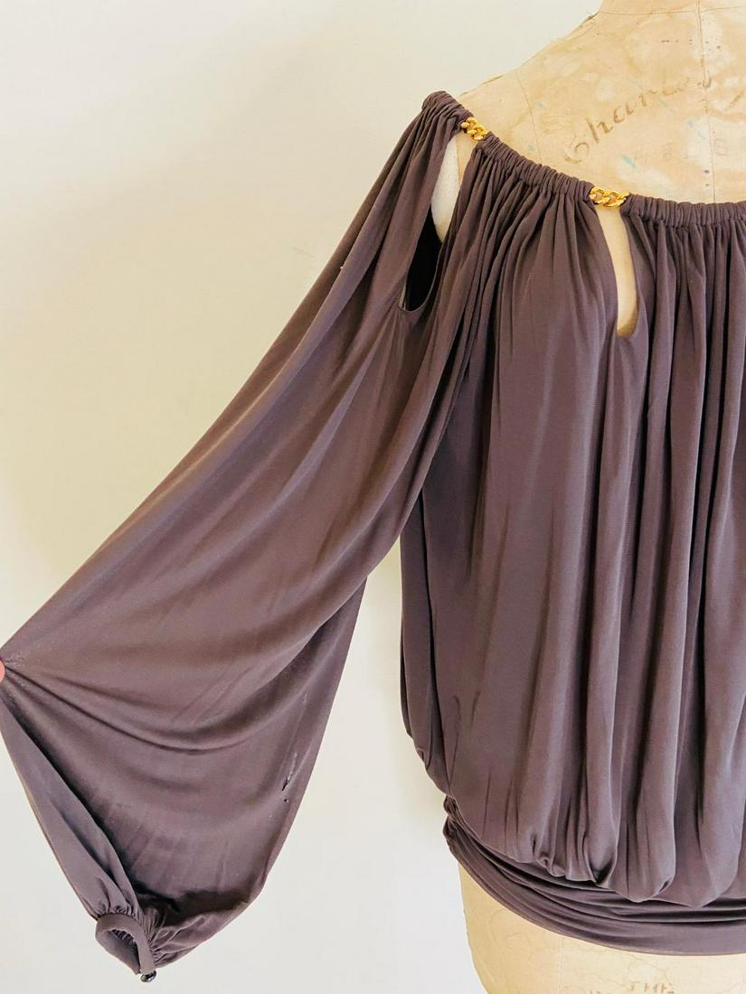 Emilio Pucci top: Emilio Pucci top, brown wirh gold hardware, size 42