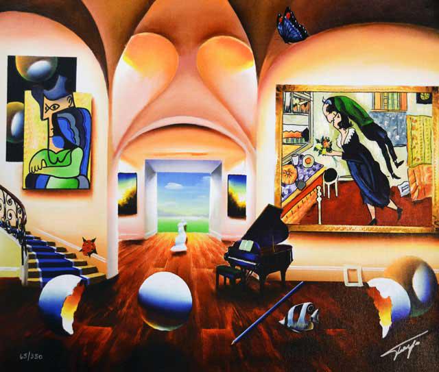 FERJO **MASTERS MUSICAL BEGINNINGS ** SIGNED CANVAS: Artist: Ferjo (b. 1946) Title: Masters Musical Beginnings Medium: Fine Art Giclee on Canvas Signature: Hand-signed by the Artist Limited Edition: 350 Image Size: Approximately 20 inches x 24 inches Fr