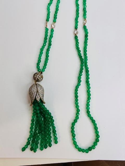 STUNNING EMERALD DROP NECKLACE (1 of 4)