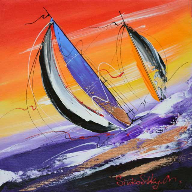 SINKOVSKY ** DAY BREAK ** ORIGINAL ACRYLIC (1 of 2)