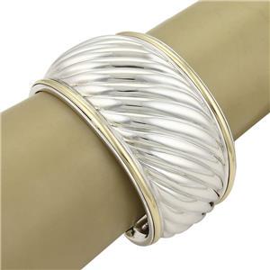 David Yurman Sterling Silver 18k Yellow Gold Wide Cable (1 of 4)