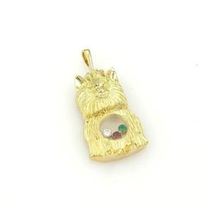 Chopard Diamond & Gems 18k Yellow Gold Ihasa Apso Dog (1 of 4)