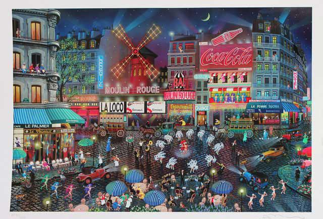 CHEN ** MOULIN ROUGE ** SIGNED MIXED MEDIA (1 of 3)