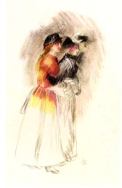 RENOIR ** TWO WOMEN: Artist: Pierre-Auguste Renoir 1841-1919 Title: Two Women Medium: Fine Art Giclee on Archival Paper Paper Size: Approximately 24 inches x 16 inches Framed: Unframed Biography: (b. Feb. 25, 1841, Limoge