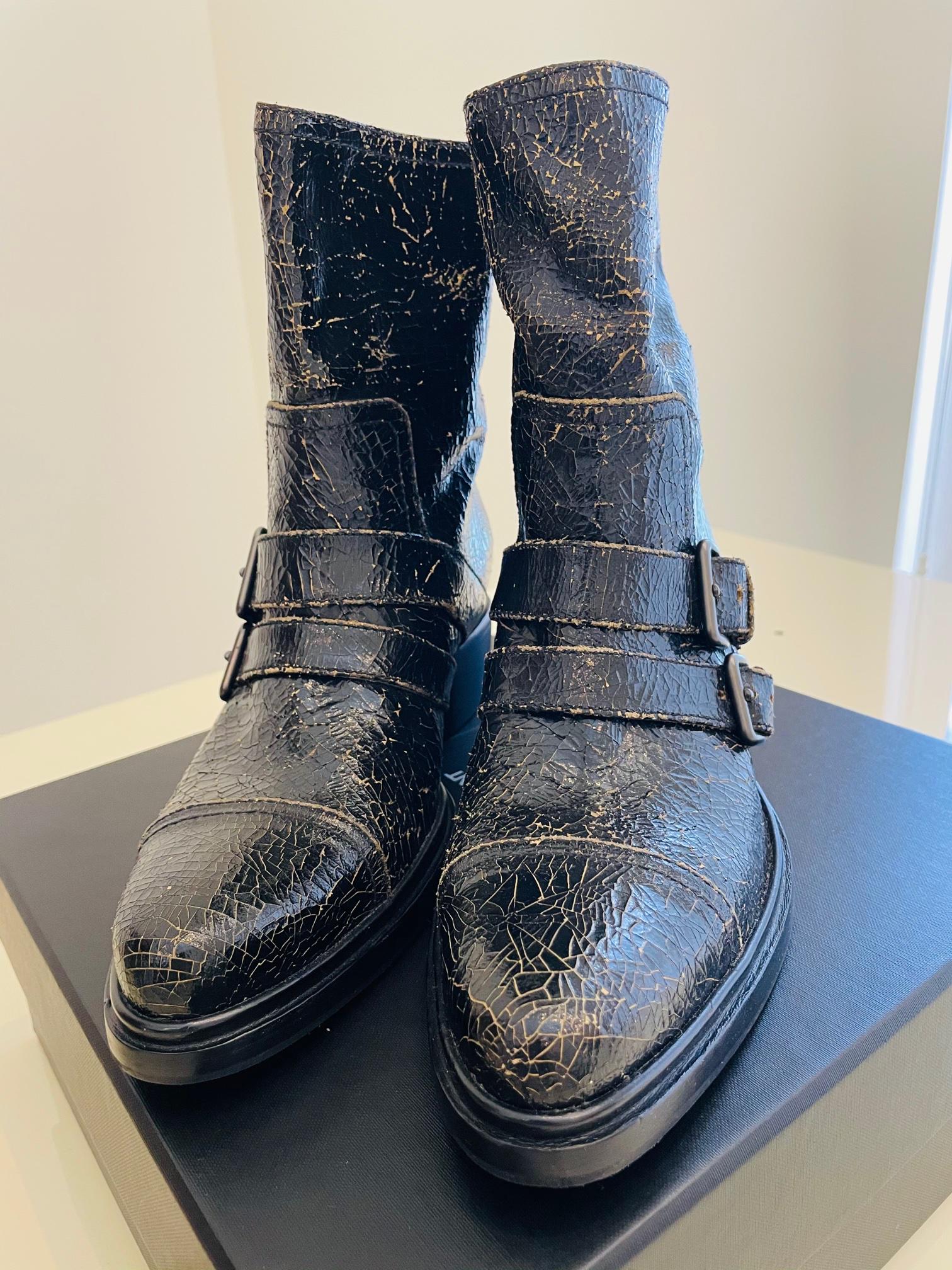 Miu Miu leather moto boots size 39, black (1 of 4)