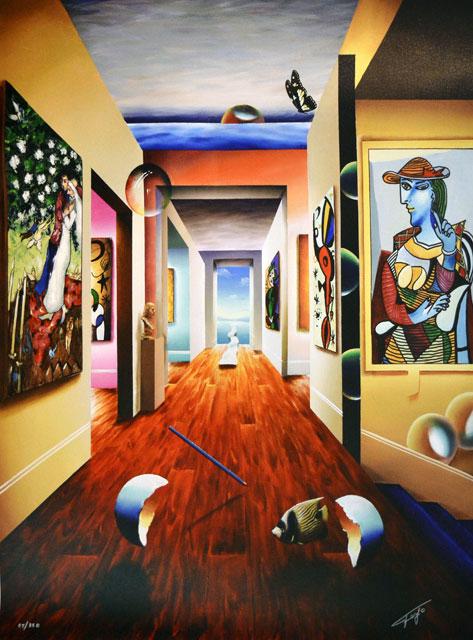 FERJO ** THERESA AND THREE CANDLES** SIGNED CANVAS: Artist: Ferjo (b. 1946) Title: Theresa and Three Candles Medium: Fine Art Giclee on Canvas Signature: Hand-signed by the Artist Limited Edition: 350 Image Size: Approximately 40 inches x 30 inches Fra