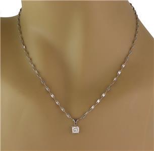 Lovely .60ct Princess Cut Diamond Solitaire 14k White (1 of 3)