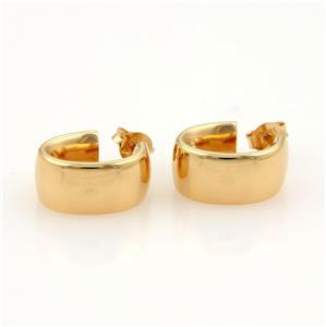 Tiffany & Co. 18k Yellow Gold 8.5mm Wide Oval Huggie (1 of 4)