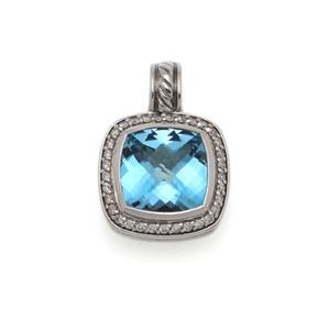 David Yurman Albion Diamond Blue Topaz Sterling Silver (1 of 4)