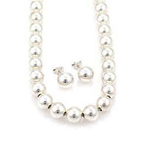 Tiffany & Co. 925 Silver 9.5mm Bead Necklace & Stud (1 of 4)