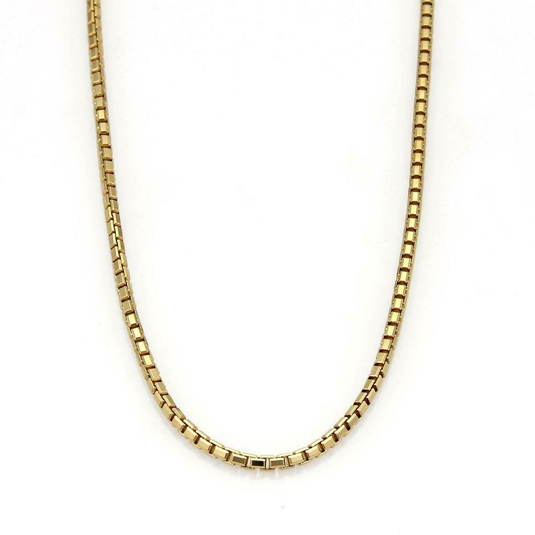 Cartier 18k Yellow Gold 2mm Box Link Chain 16.5" Long (1 of 4)