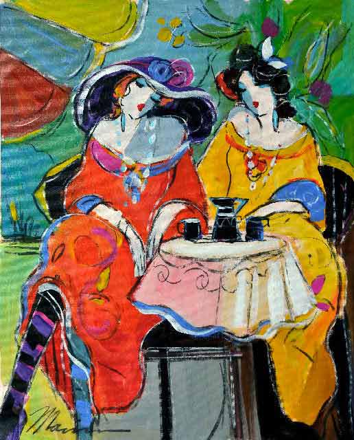 MAIMON ** ENJOYING THE DAY ** ORIGINAL ACRYLIC (1 of 2)