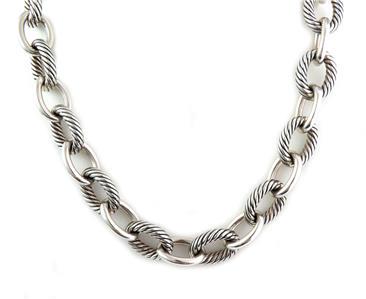 David Yurman Sterling Silver Large Oval Cable Link (1 of 4)