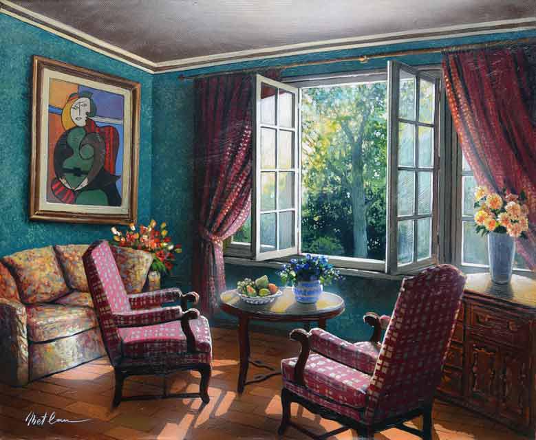 METLAN ** WINDOW TO PICASSO ** ORIGINAL (1 of 2)