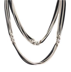 David Yurman 925 Silver Curb link Station 8 Chain 42" (1 of 4)
