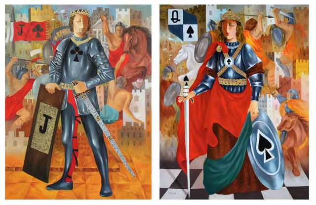 ARBE ** JACK OF CLUBS & JOAN OF SPADES ** SIGNED (1 of 6)