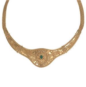 Classic 22k Yellow Gold Emerald Milgrain Bead Floral (1 of 4)