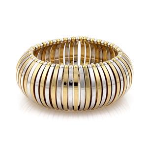 Brevettato 18k Yellow White Gold 34mm Wide Fancy Open (1 of 4)