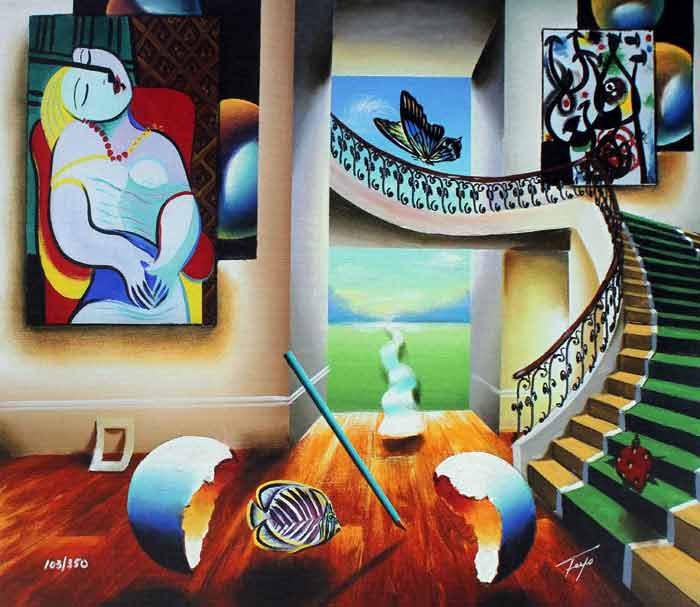 Artist: Ferjo (b. 1946) Title: Dreaming Medium: Fine: Artist: Ferjo (b. 1946)Title: DreamingMedium: Fine Art Giclee on CanvasSignature: Hand-signed by the ArtistLimited Edition: 350Image Size: Approximately 16 inches x 20 inchesFramed: Unframed on Unstre
