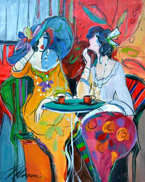 Artist: Isaac Maimon (b. 1951) Title: Lunch Meeting (1 of 2)