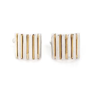 Tiffany & Co. Vintage 925 Silver 18k Gold Curved Stud (1 of 4)