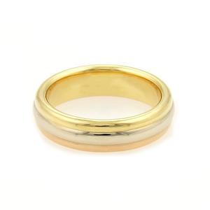 Cartier 18k Tricolor Gold 4mm Triple Stack Band Ring (1 of 4)