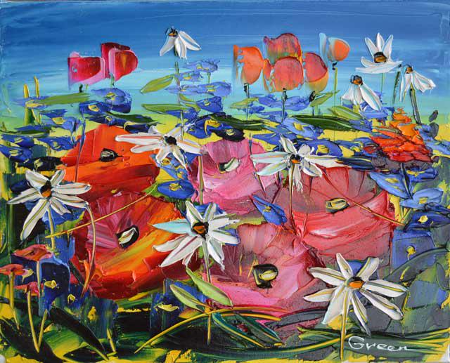 GREEN ** UNTITLED ** SIGNED ORIGINAL (1 of 2)