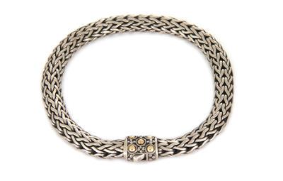 John Hardy Dot Sterling 18k Gold Wheat Woven Flex Link (1 of 4)