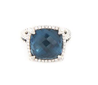 David Yurman Chaitlaine Diamond Hampton Blue 925 Silver (1 of 4)