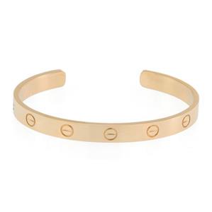 Cartier Love 18k Yellow Gold Cuff Bangle Bracelet (1 of 5)