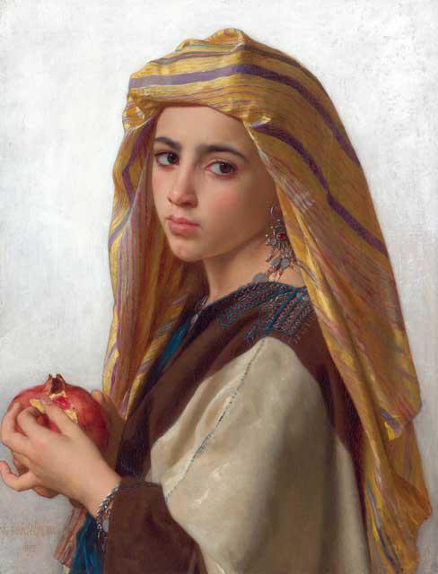 BOUGUEREAU ** GIRL WITH POMEGRANATE ** CANVAS (1 of 1)